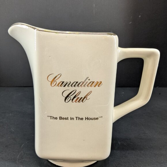 Canadian Club The Best in The House White Advertising Pub Jug Water Jug - Picture 1 of 6